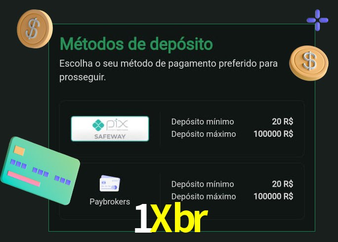O cassino 1Xbr oferece uma grande variedade de métodos de pagamento
